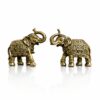 Elefantes em Metal Dourado Elefantes em Metal Dourado
