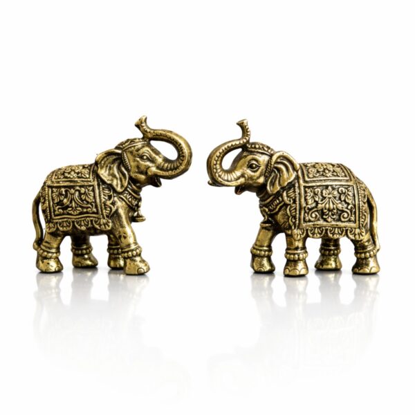 Elefantes em Metal Dourado Elefantes em Metal Dourado
