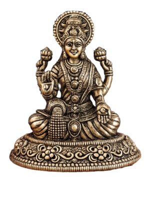 Estátua Lakshmi em Metal Dourada Modelo 2 Estátua Lakshmi em Metal Dourada Modelo 2