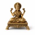Estátua Lakshmi em Metal Dourado Modelo 1