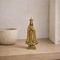 Estátua Nossa Senhora de Fátima Metal Dourado