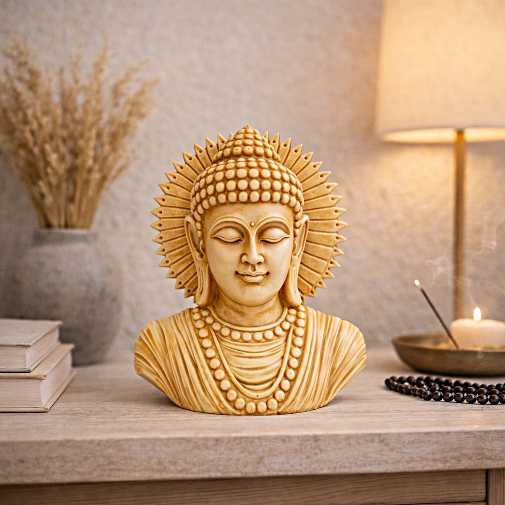 Busto Buda em Resina 10 cm
