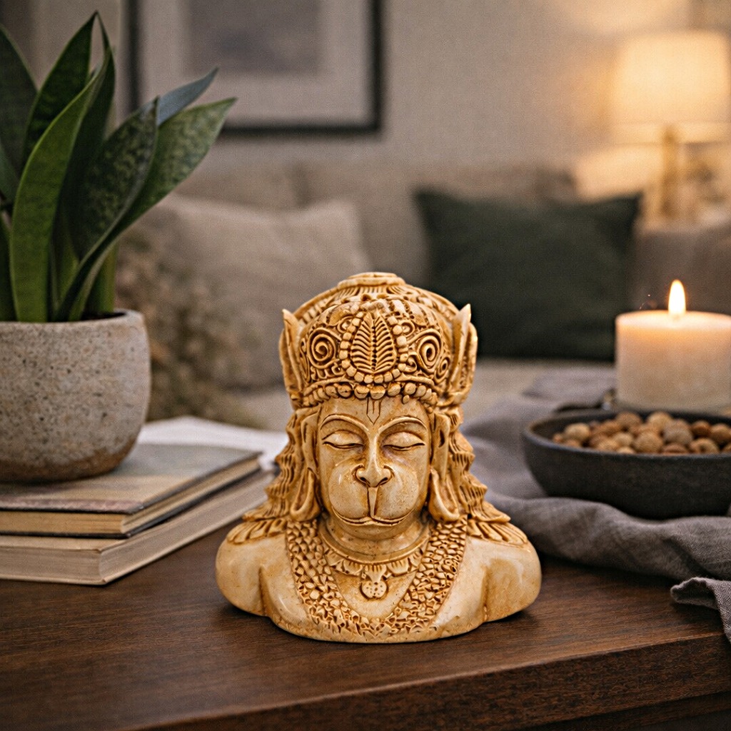 Busto Hanuman em Resina
