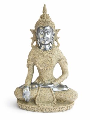 Estátua Buda Bhumisparsha Mudra em Resina