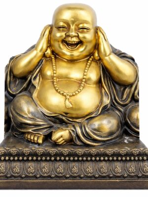 Estatua Buda do Silêncio Alegre 25 cm