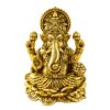 Estátua Ganesha em Metal Dourado Modelo 7
