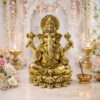 Estátua Ganesha em Metal Dourado Modelo 8