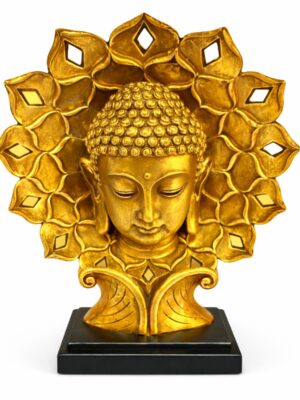 Busto de Buda Aura Dourada 29 cm