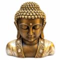 Busto de Buda Dourado Zen 26 cm