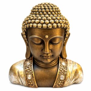 Busto de Buda Dourado Zen 26 cm