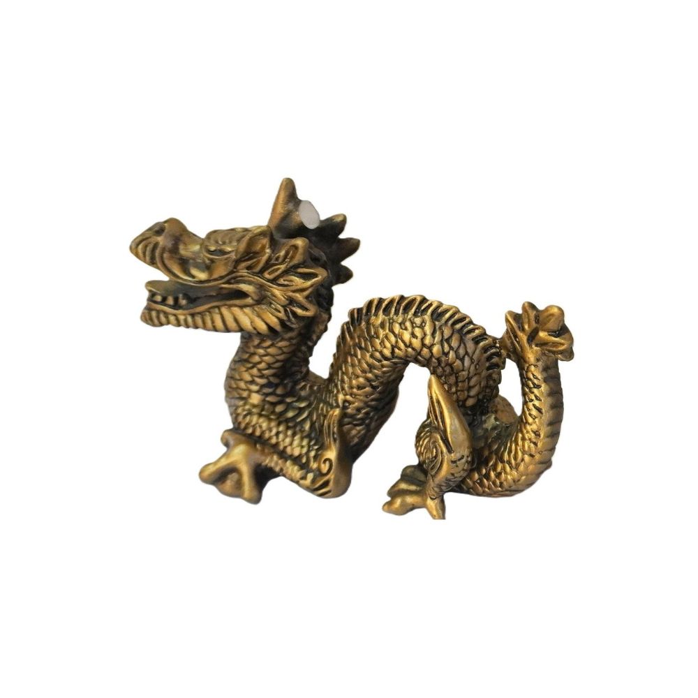 Dragão Feng Shui Dourado para Prosperidade