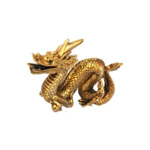 Dragão Oriental Dourado Feng Shui