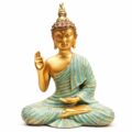 Escultura Buda Abhaya Turquesa 25 cm