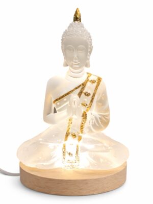 Escultura Buda Luz da Paz Luminoso 13 cm