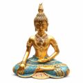 Escultura Buda Tailandês Serenidade Dourada 24 cm Escultura Buda Tailandês Serenidade Dourada 24 cm