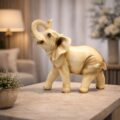 Escultura Elefante Decorativo com Tromba Levantada 23 cm