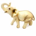 Escultura Elefante Decorativo com Tromba Levantada 23 cm