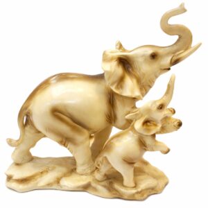Escultura Elefantes Decorativos Família 20 cm