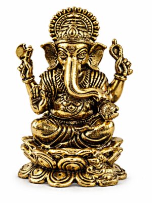Escultura de Ganesha em Metal Modelo 11 - 3.80 cm