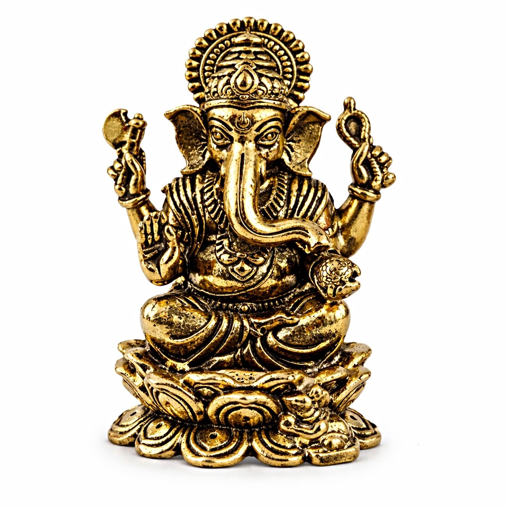 Escultura de Ganesha em Metal Modelo 11 - 3.80 cm