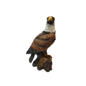 Estátua Águia Real Colorida no Tronco