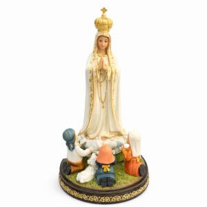 Estátua Aparição de Fátima com Pastorinhos