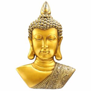 Busto Buda Serenidade Dourado 32 cm