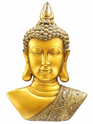 Busto Buda Serenidade Dourado 32 cm
