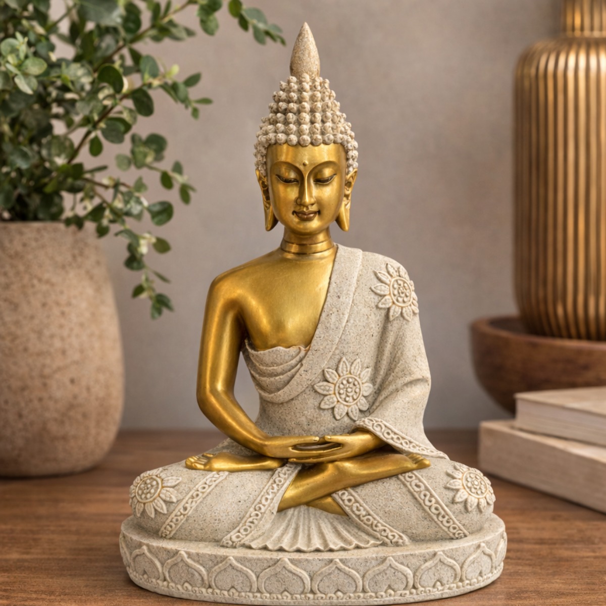Estátua Buda Serenidade da Iluminação
