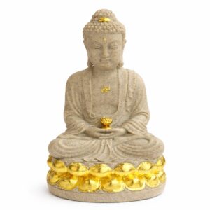 Estatua Buda da Iluminação Dourado 25 cm