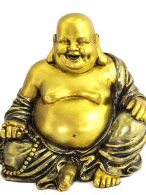 Estátua Buda da Riqueza Zen 17 cm