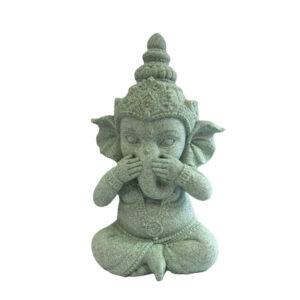 Estátua Ganesha No Speak em Pedra