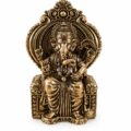 Estátua Ganesha em Metal Dourado Modelo 1