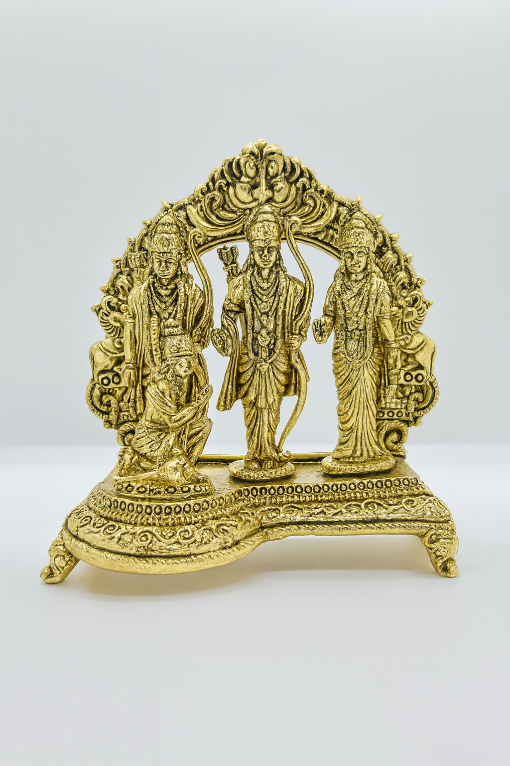 Estátua Shree Ram Darbar Dourado em Resina