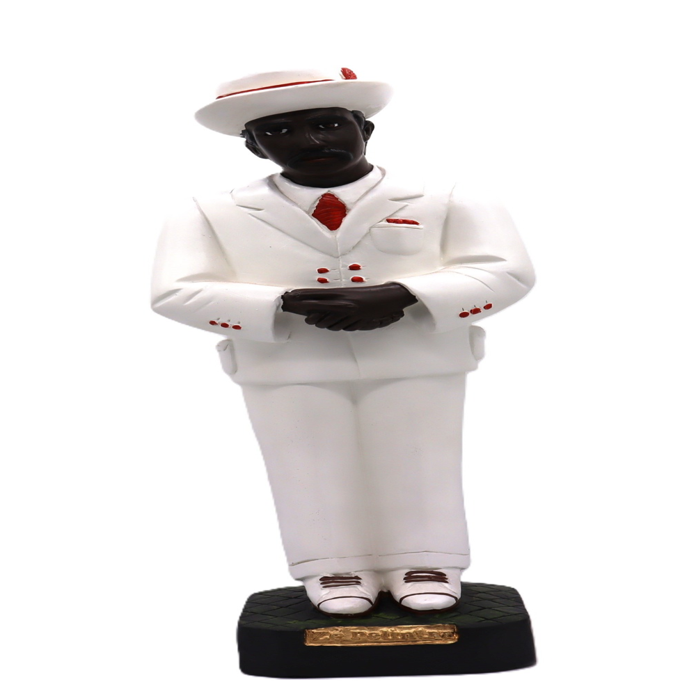 Estátua Zé Pelintra Orixás Branco Clássico - 40cm