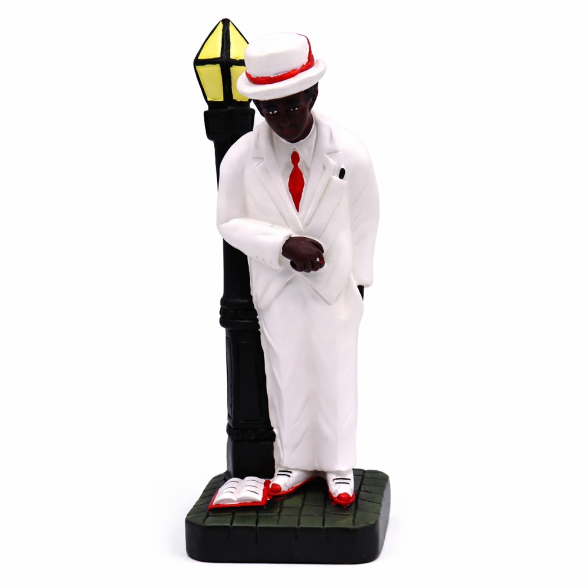 Estátua Zé Pelintra com Poste de Luz 20 cm Estátua Zé Pelintra com Poste de Luz 20 cm