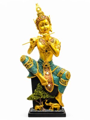 Estatueta Buda Tailandês com Flauta 37 cm