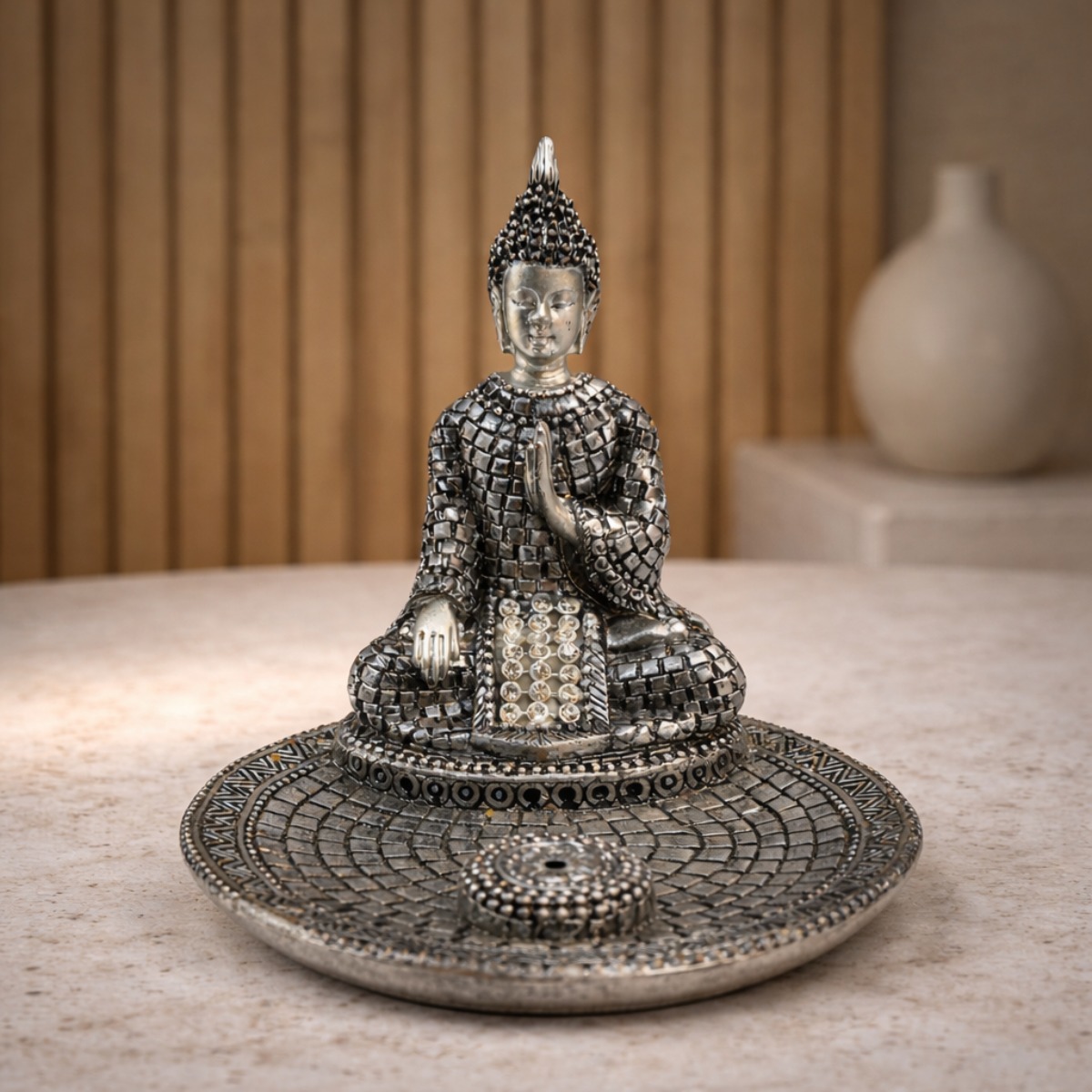 Porta Incenso Buda Meditação