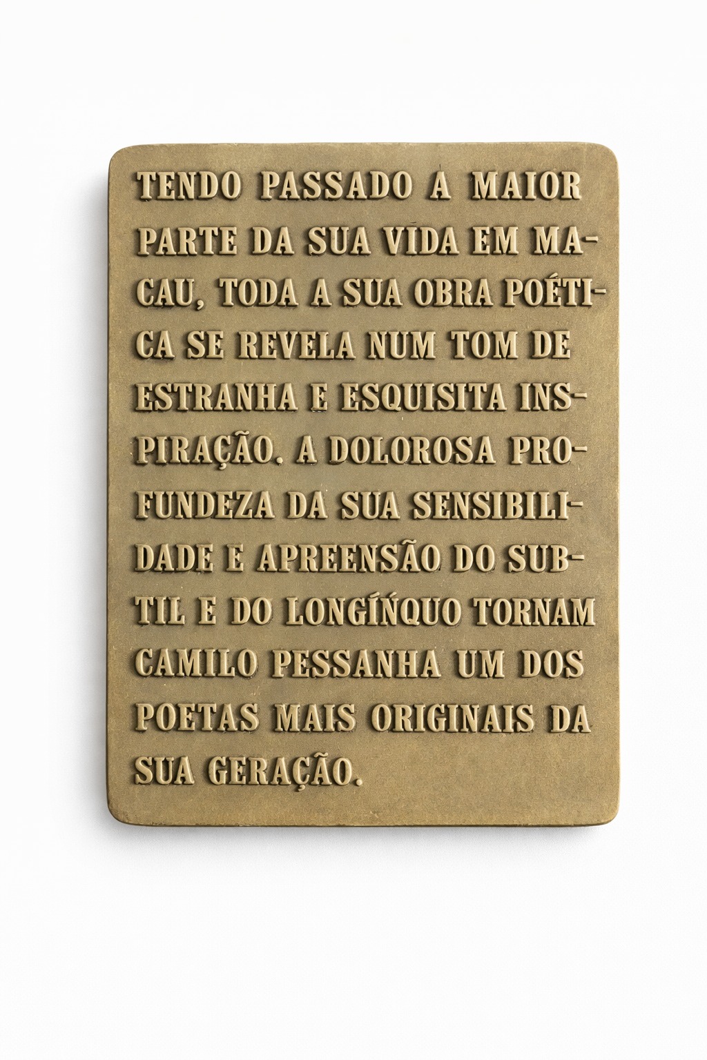 Camilo Pessanha Bronze Medallion