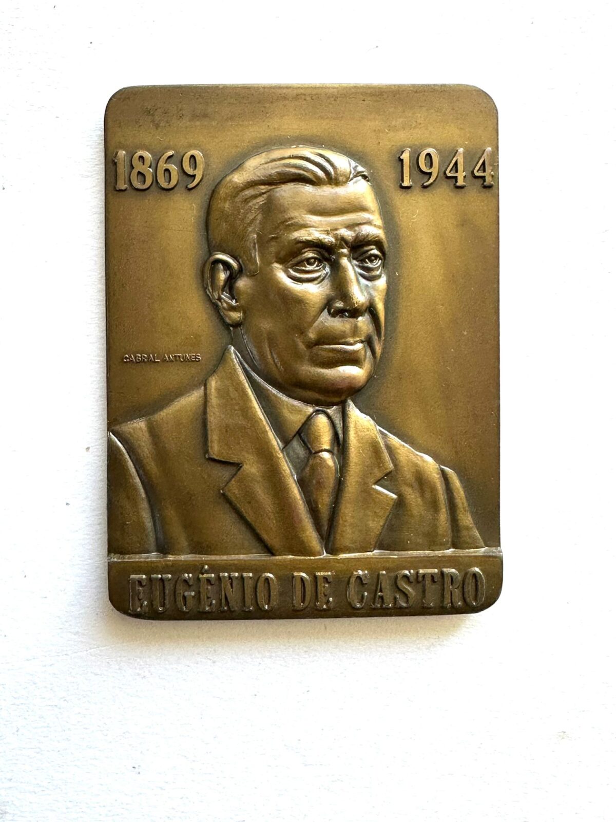 Eugénio de Castro Bronze Medallion