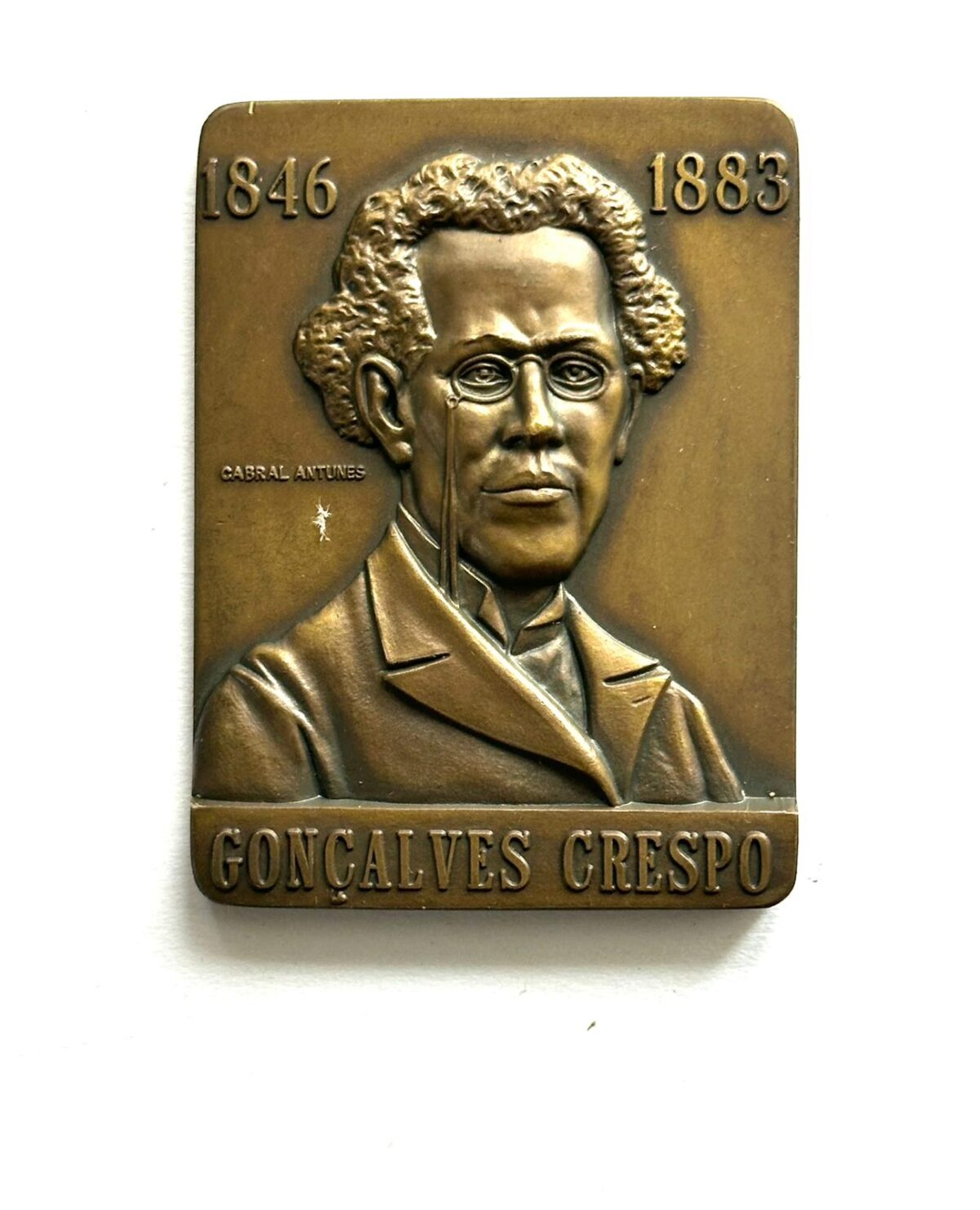 Placa Bronze Gonçalves Crespo