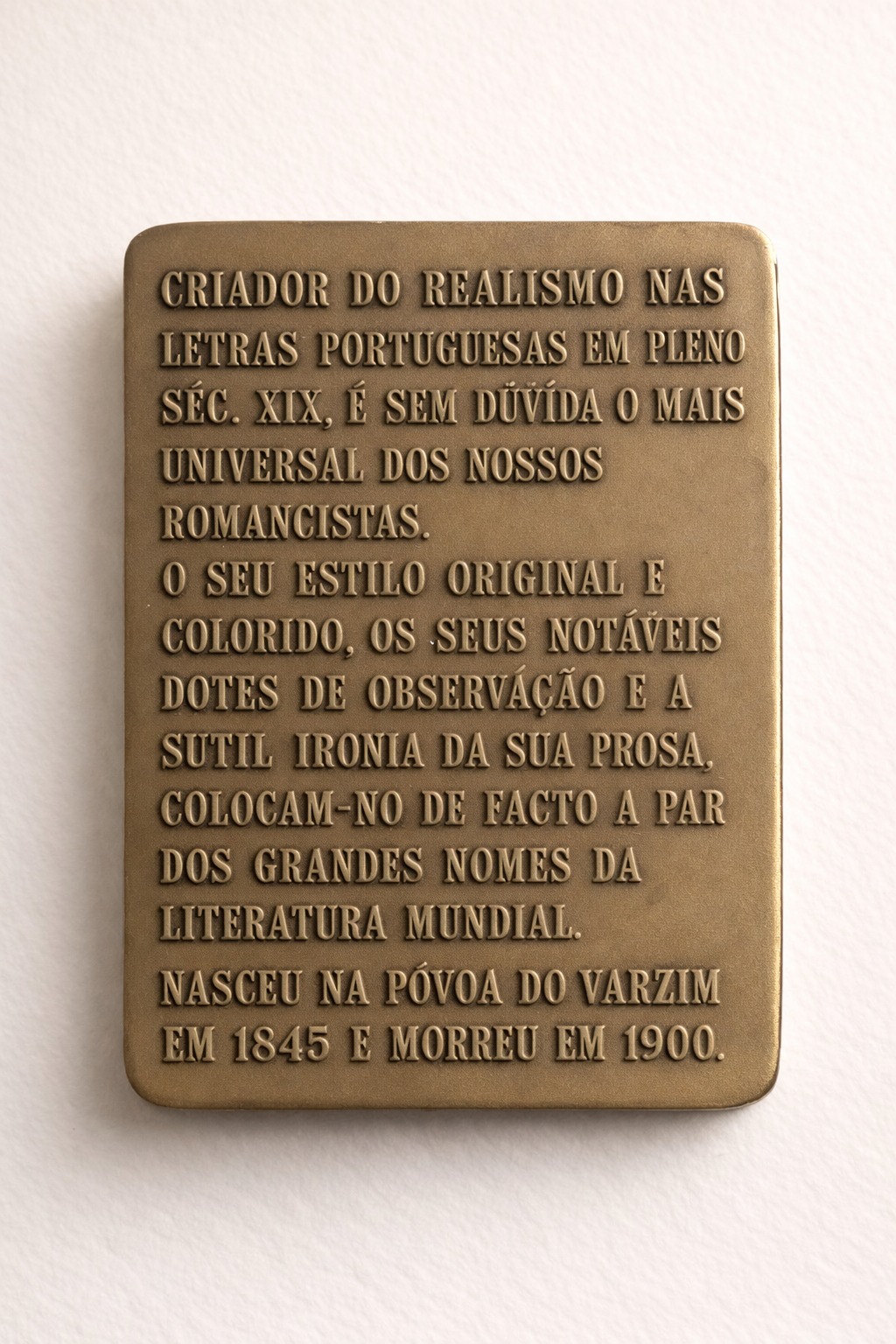 Eça de Queirós Bronze Medallion