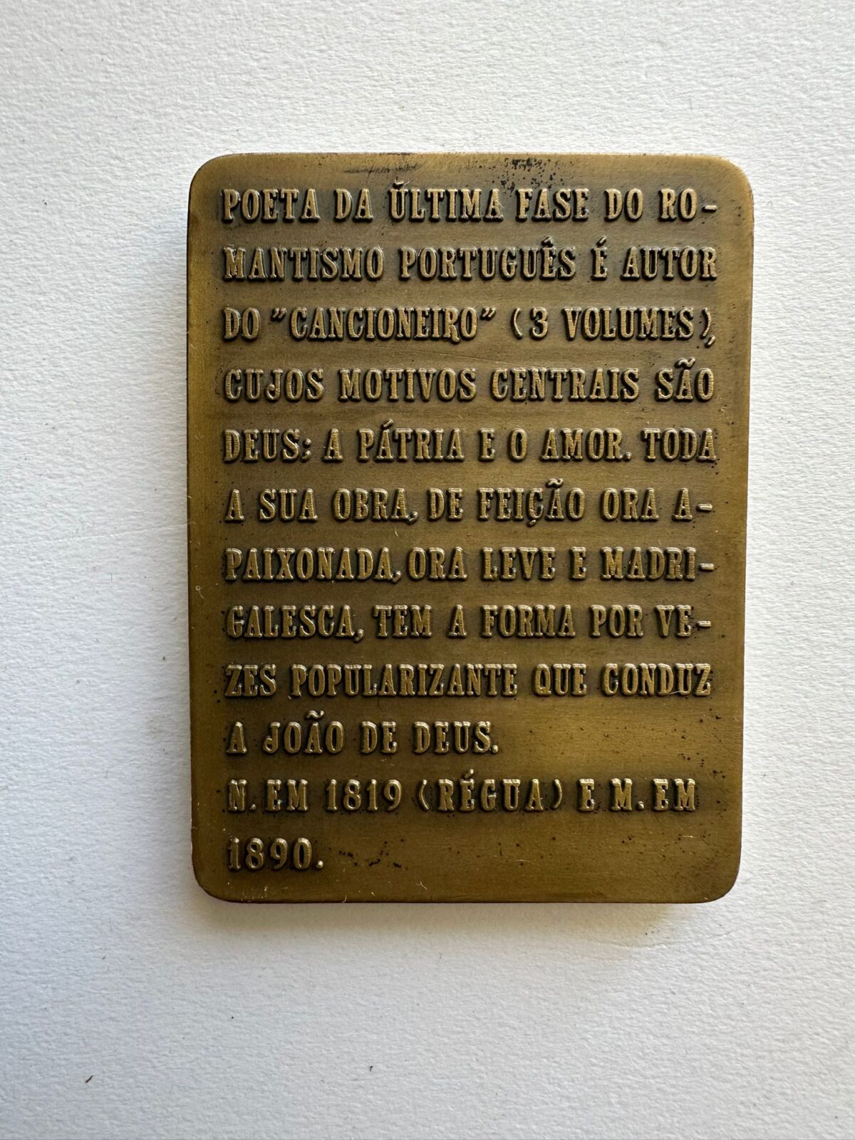 João de Lemos Bronze Medallion (2) João de Lemos Bronze Medallion