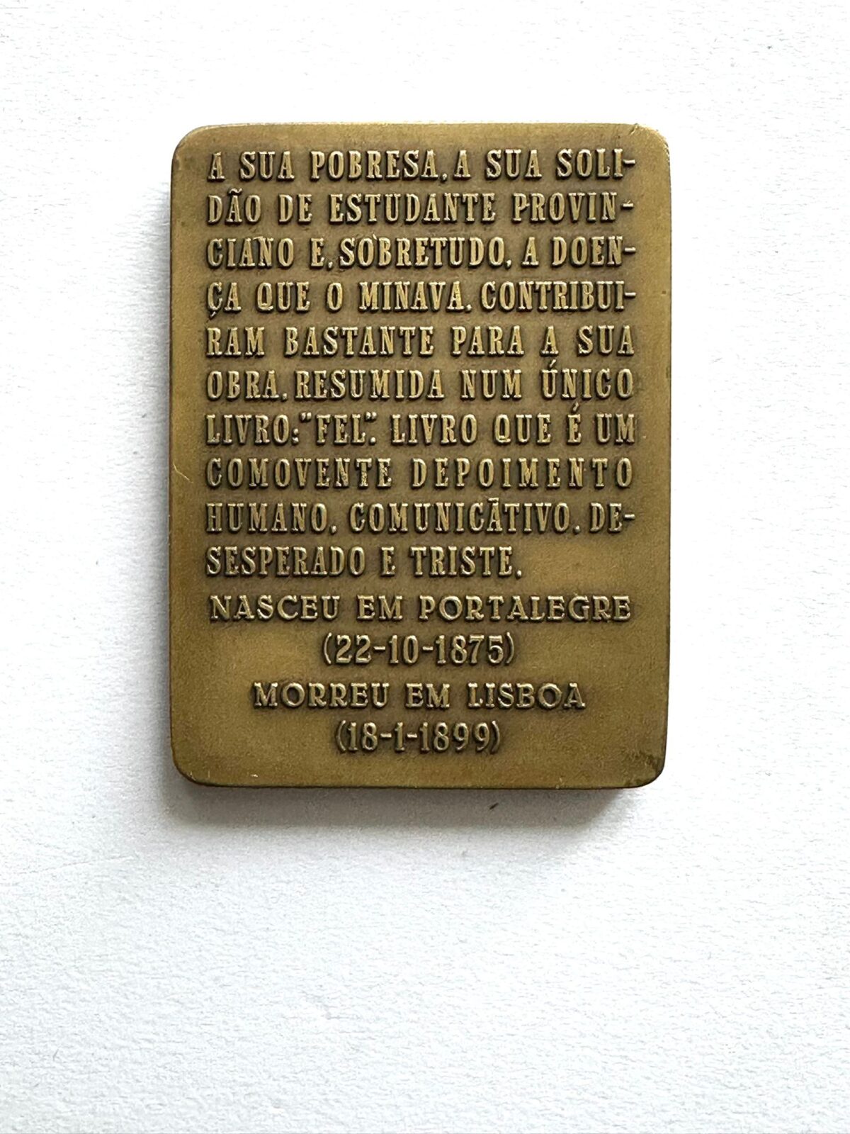 José Duro Bronze Medallion