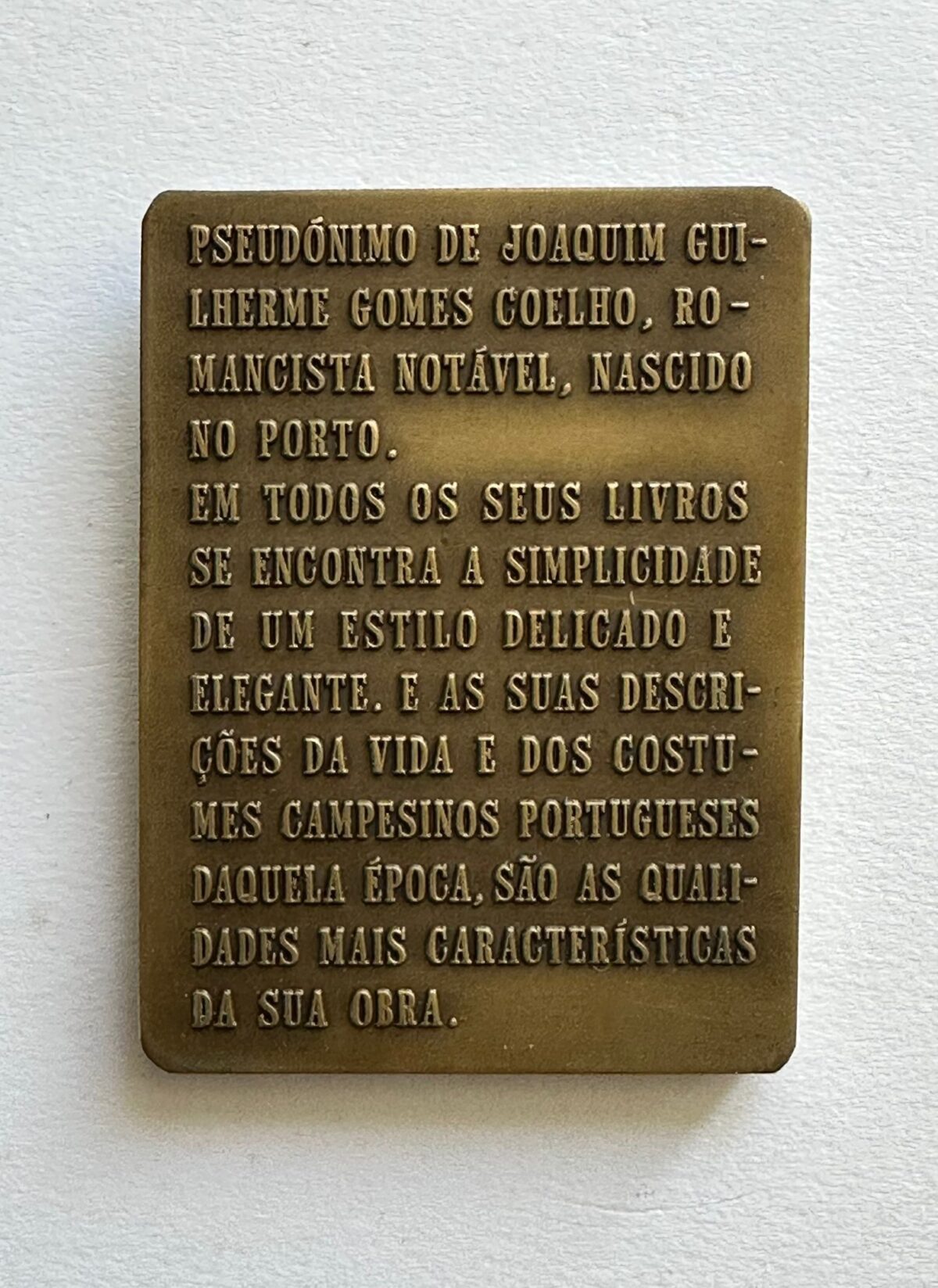 Júlio Dinis Bronze Medallion