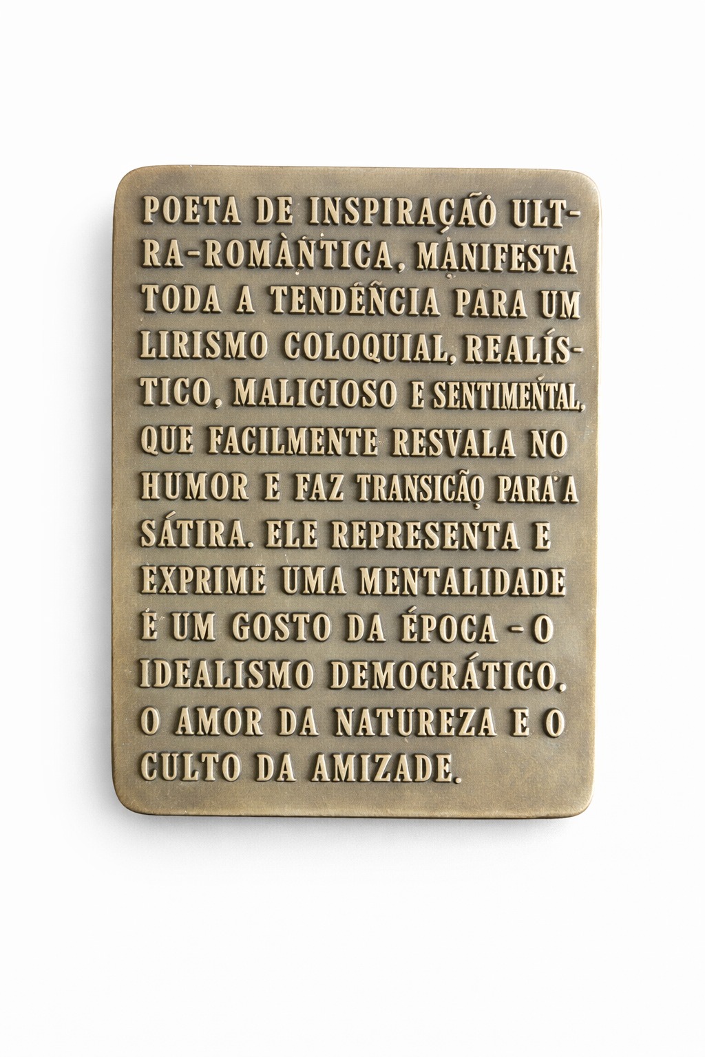 Marcelino Mesquita Bronze Medallion