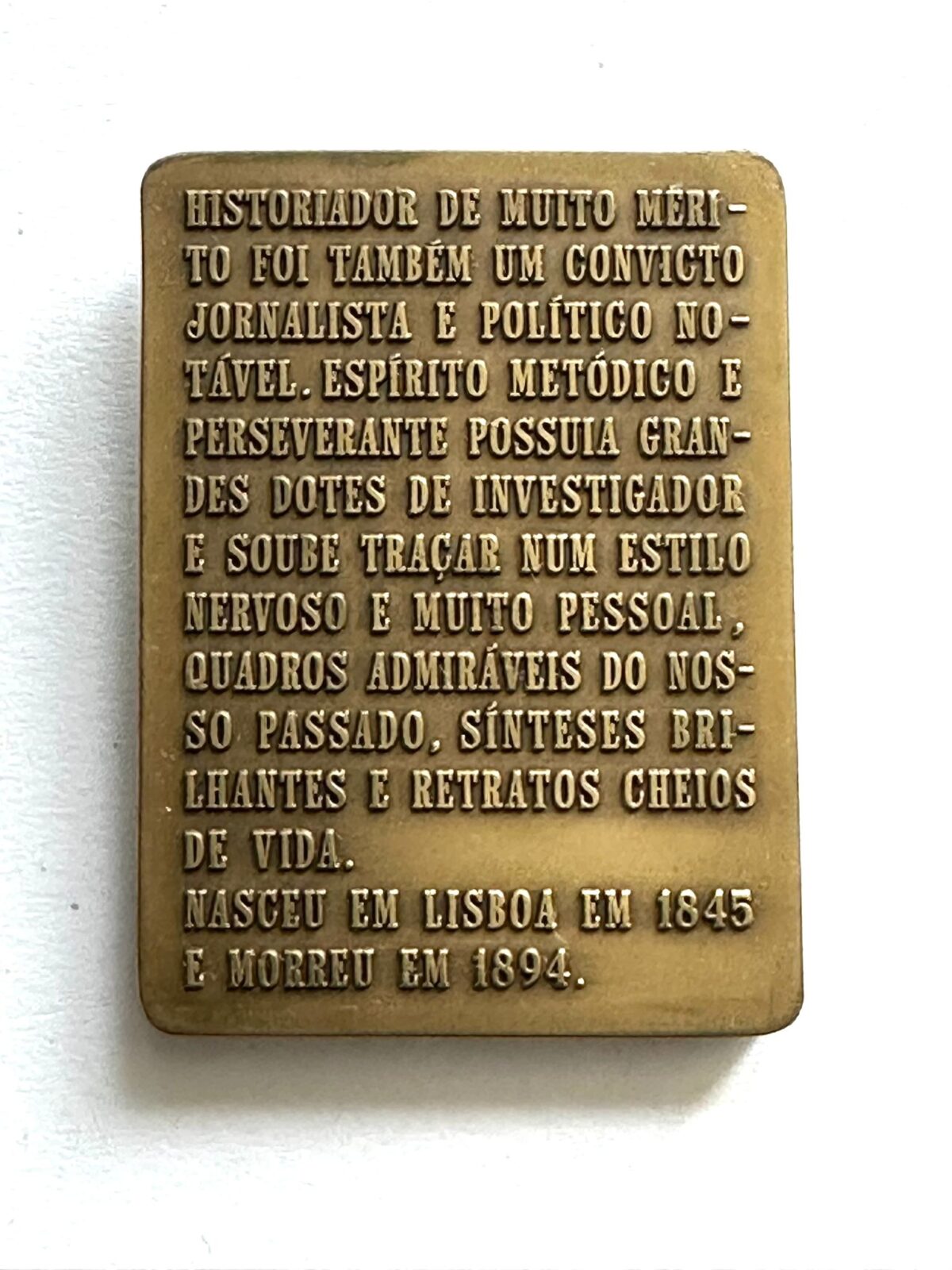 Oliveira Martins Bronze Medallion