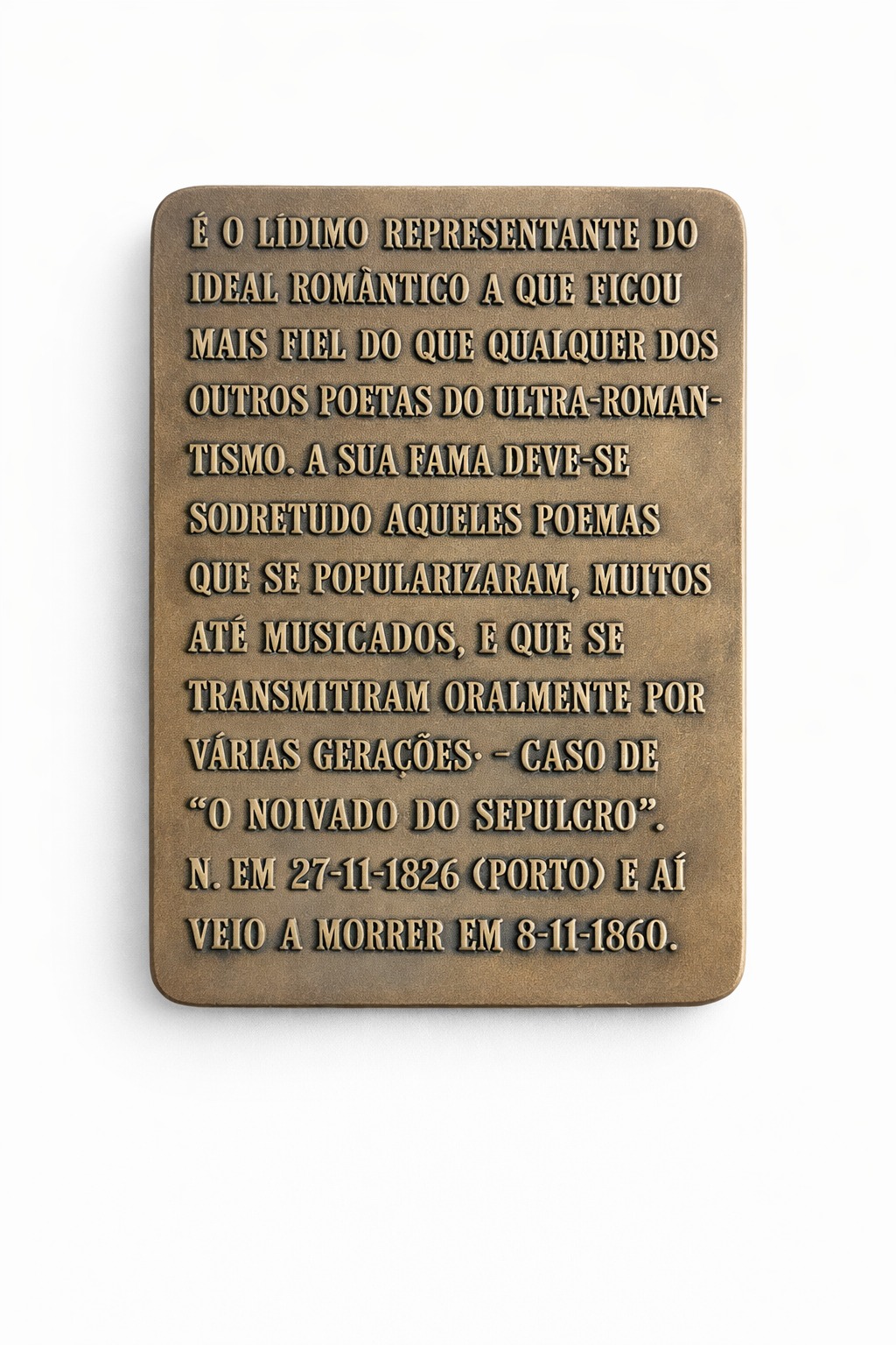 Soares de Passos Bronze Medallion