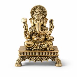 Escultura de Ganesha em Metal Modelo 13