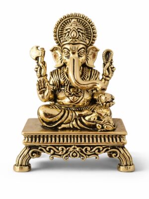 Escultura de Ganesha em Metal Modelo 13